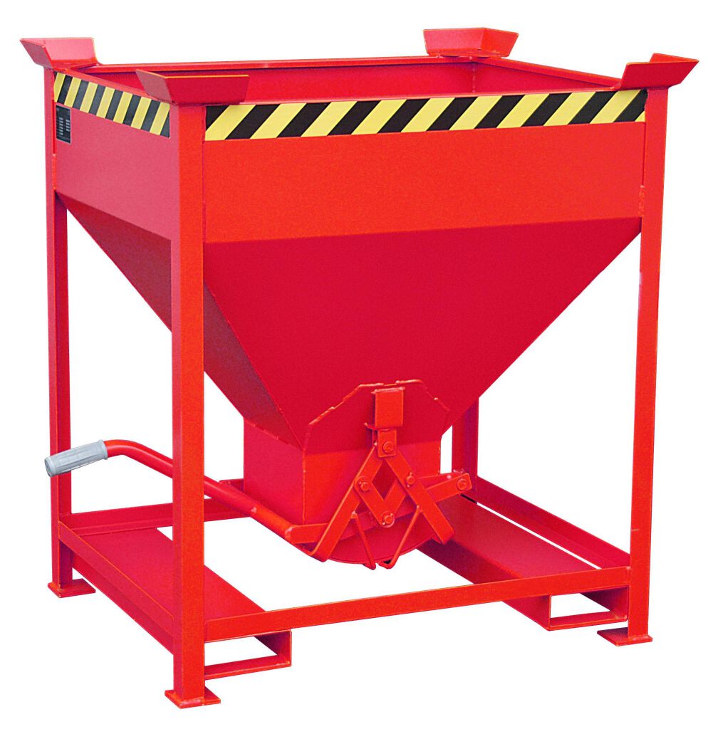 Conteneur Silo fermeture spéciale par leviers croisés 300x300 mm entrées de fourches 175x65 mm et coins d''empilage